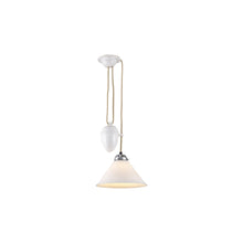 Load image into Gallery viewer, Cobb Pendant Light in Natural White/Chrome (Small).

