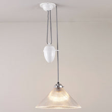 Load image into Gallery viewer, Conical Rise &amp; Fall Pendant Light in Detail.
