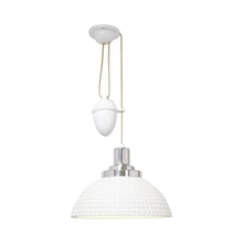 Load image into Gallery viewer, Cosmo Rise And Fall Pendant Light in Dimple.

