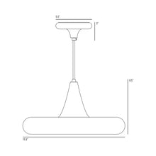 Load image into Gallery viewer, Drop Three Pendant Light - line drawing.
