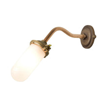 Load image into Gallery viewer, Exterior Bracket Indoor/Outdoor Wall Light in Frosted Glass/Ring and Swing Bolt/Canted.
