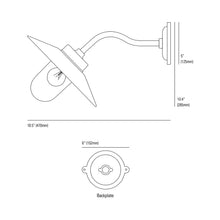 Load image into Gallery viewer, Exterior Bracket Indoor/Outdoor Wall Light - line drawing.
