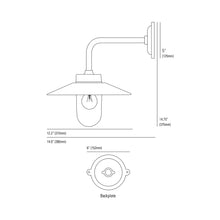 Load image into Gallery viewer, Exterior Bracket Indoor/Outdoor Wall Light - line drawing.
