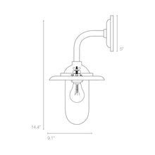 Load image into Gallery viewer, Exterior Bracket Indoor/Outdoor Wall Light - line drawing.
