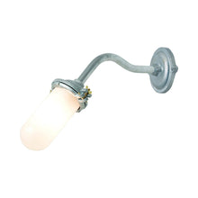 Load image into Gallery viewer, Exterior Bracket Light Indoor/Outdoor Galvanised Wall Light in Frosted Glass/Ring and Swing Bolt/Canted.
