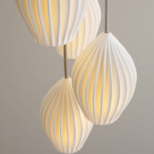 Load image into Gallery viewer, Fin Multi-Light Pendant Light in Detail.
