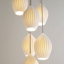 Load image into Gallery viewer, Fin Multi-Light Pendant Light in Detail.
