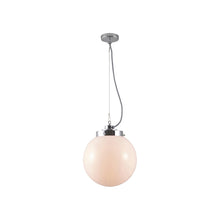 Load image into Gallery viewer, Globe Pendant Light in Opal/Chrome (Medium).
