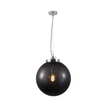 Load image into Gallery viewer, Globe Pendant Light in Anthracite/Chrome (Large).
