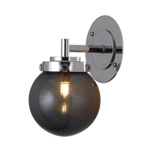 Load image into Gallery viewer, Globe Wall Light in Polished Chrome/Anthracite.
