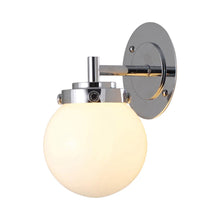 Load image into Gallery viewer, Globe Wall Light in Polished Chrome/Opal.
