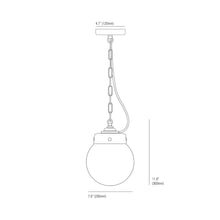 Load image into Gallery viewer, Hampton Pendant Light - line drawing.
