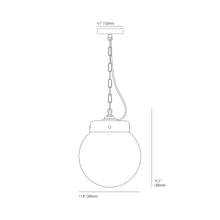 Load image into Gallery viewer, Hampton Pendant Light - line drawing.
