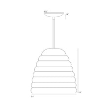 Load image into Gallery viewer, Hector Bibendum Pendant Light - line drawing.
