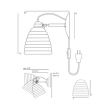 Load image into Gallery viewer, Hector Bibendum Plug-In Wall Light - line drawing.
