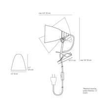 Load image into Gallery viewer, Hector Dome Clip Spot Light - line drawing.
