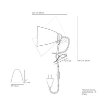 Load image into Gallery viewer, Hector Dome Clip Spot Light - line drawing.
