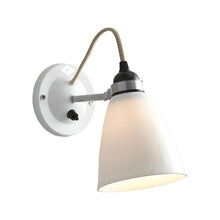 Load image into Gallery viewer, Hector Dome Wall Light in Natural White (Medium/With Switch).
