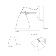 Load image into Gallery viewer, Hector Dome Wall Light - line drawing.
