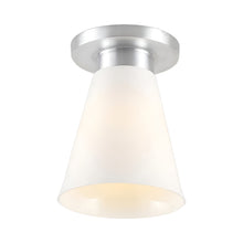 Load image into Gallery viewer, Hector Flowerpot Flush Mount Ceiling Light in Brushed Aluminum.
