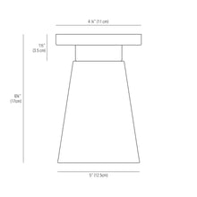 Load image into Gallery viewer, Hector Flowerpot Flush Mount Ceiling Light - line drawing.
