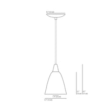 Load image into Gallery viewer, Hector Pendant Light - line drawing.

