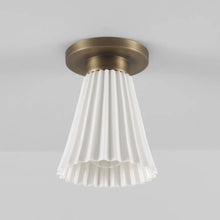 Load image into Gallery viewer, Hector Pleat Flush Mount Ceiling Light in Detail.
