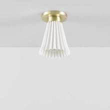 Load image into Gallery viewer, Hector Pleat Flush Mount Ceiling Light in Detail.
