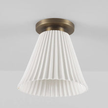 Load image into Gallery viewer, Hector Pleat Flush Mount Ceiling Light in Detail.
