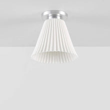 Load image into Gallery viewer, Hector Pleat Flush Mount Ceiling Light in Detail.
