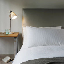 Load image into Gallery viewer, Hector Pleat Table Lamp in bedroom.
