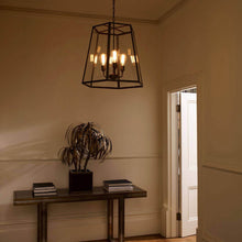 Load image into Gallery viewer, Hex Pendant Light in living room.
