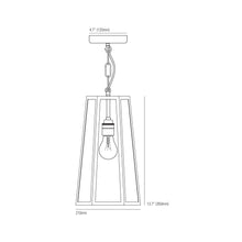 Load image into Gallery viewer, Hex Pendant Light - line drawing.
