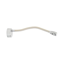 Load image into Gallery viewer, Jet Stream LED Wall Light in Clear Anodised/Off White.
