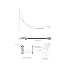 Load image into Gallery viewer, Jet Stream Surface Mount LED Wall Light - line drawing.
