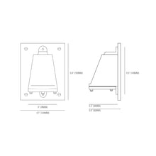 Load image into Gallery viewer, Mast Wall Light - line drawing.
