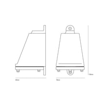 Load image into Gallery viewer, Mast Wall Light - line drawing.
