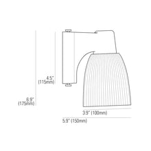 Load image into Gallery viewer, Minster Prismatic Wall Light - line drawing.
