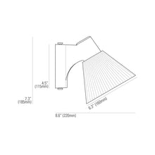 Load image into Gallery viewer, Minster Prismatic Wall Light - line drawing.
