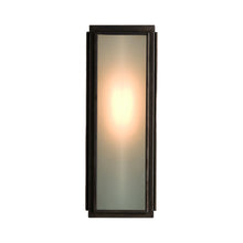 Load image into Gallery viewer, Narrow Box Wall Light in Externally Glazed/Frosted Glass.
