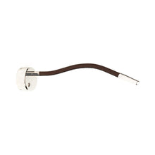 Load image into Gallery viewer, Nimbus LED Wall Light in Polished Nickel/Chocolate Brown.
