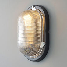 Load image into Gallery viewer, Oval Aluminium Indoor/Outdoor Wall Light in Detail.
