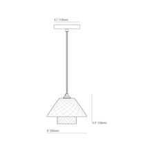 Load image into Gallery viewer, Oxford Double Pendant Light - line drawing.
