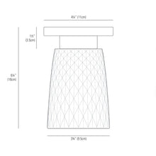 Load image into Gallery viewer, Oxford Flush Mount Ceiling Light - line drawing.
