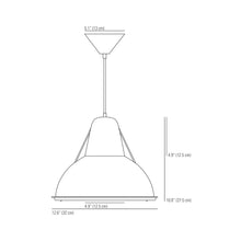 Load image into Gallery viewer, Phane Prismatic Pendant Light - line drawing.
