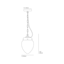 Load image into Gallery viewer, Pine Pendant Light - line drawing.
