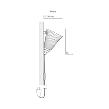 Load image into Gallery viewer, Portable Pleat Wall Light - line drawing.
