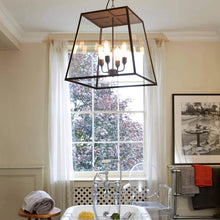 Load image into Gallery viewer, Quad Closed Top Pendant Light in bathroom.
