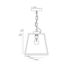 Load image into Gallery viewer, Quad Closed Top Pendant Light - line drawing.
