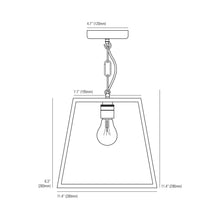 Load image into Gallery viewer, Quad Pendant Light - line drawing.
